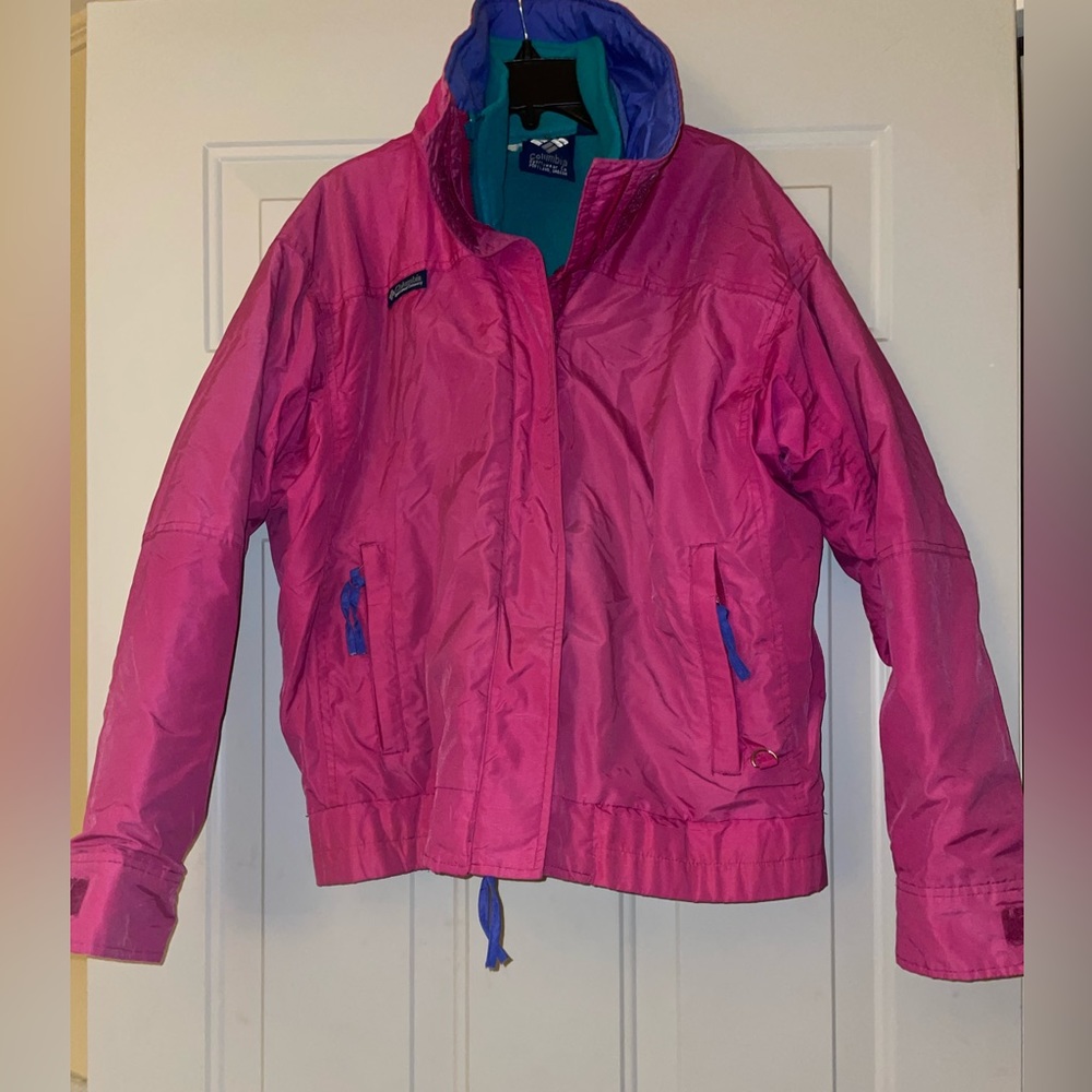 Vintage Columbia Radial Sleeve Powder Keg Full Zip Jacket Women's Size Small
